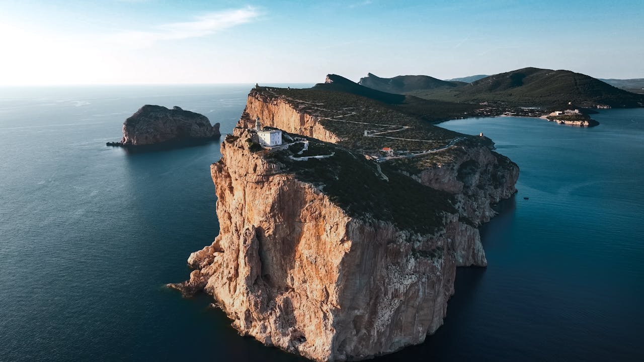 Cape Caccia on Sea Shore in Italy